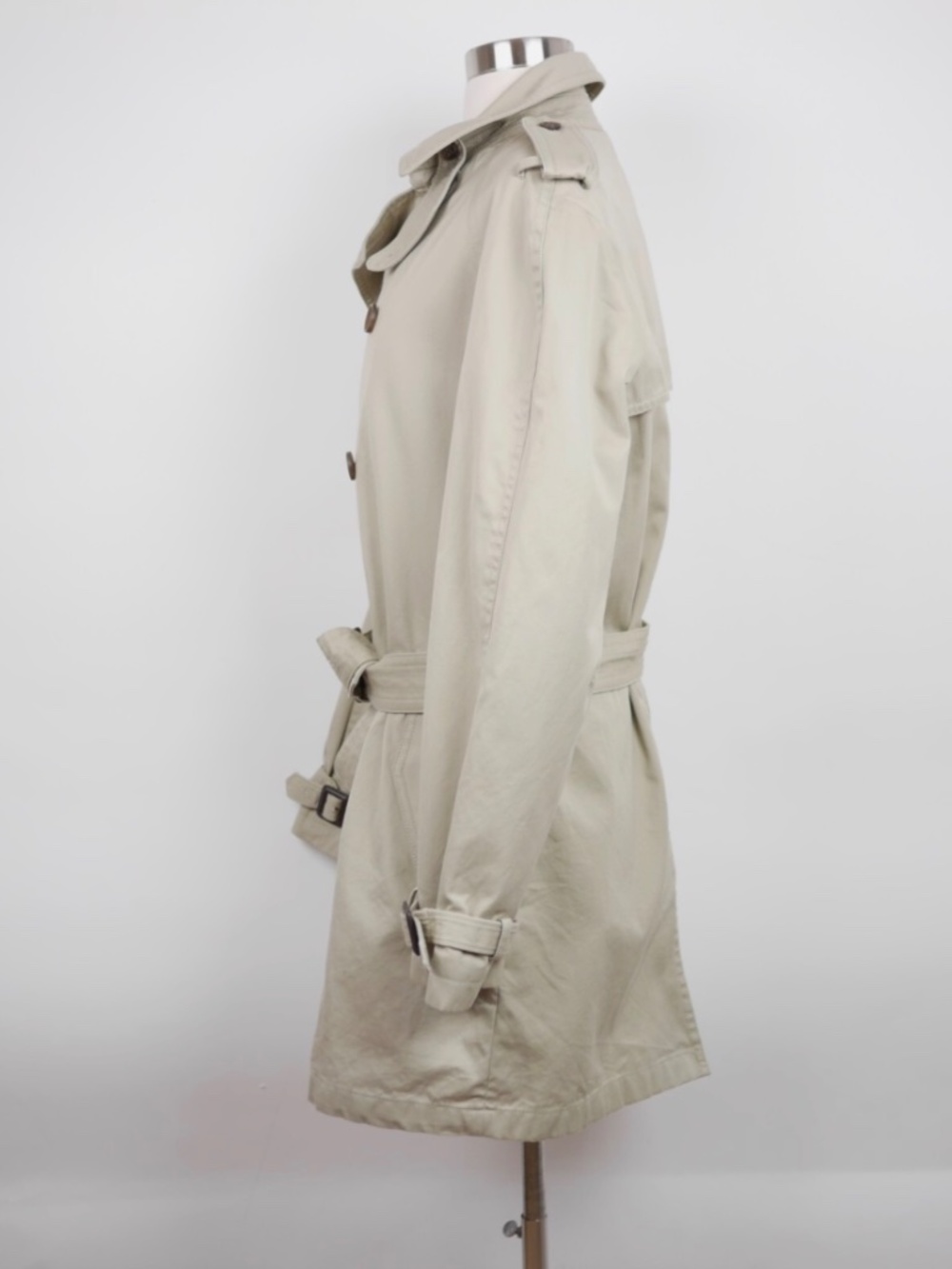 Banana Republic Classic Beige Cotton Trench Coat - Women’s S - Picture 3 of 11